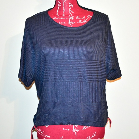 ELLA MOSS SHORT SLEEVE TIE HEM TOP NWT - Picture 3 of 7